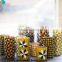Printed flower on the glass jars containers for candles from China suppliers