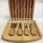 Rubber wood cheese box with cheese knives ,wooden cheese box,bamboo cheese box with knives set