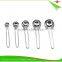 ZY-L1015 High Quality 5pcs 18-0 Stainless Steel Measuring Spoon Set With Metal Ring