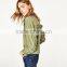 Women Fashion Long Sleeve Frilled T-shirts Tops Printed Round Neck Tops Blouses