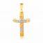 Three Tone Plated Cross Pendant