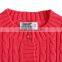 Two pockets girls cable knit pattern open chest cardigan sweater