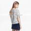 2015 Wholesale Fashion Ladies Short Sleeves Pure Color Grey Color 100%cotton T-shirt