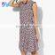 Latest fashion dress 2016 women clothing Designs Gathered Waist Frill Sleeve Midi Dress