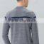 2017 Mans Custom Cashmere Pullover Zipper Open Jacquard Sweater With Low Price