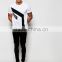Guangzhou Shandao OEM Manufacturer Hot sale 180g Polyester Cotton Color Block Short Sleeve O-Neck Men T Shirt