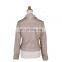 Chinese manufacturer OEM service lady balck leather jacket spring jacket