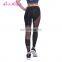OEM Service Net Yarn Stitching Spandex Tights Yoga Pants Mature Women Legging