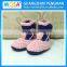 Handmade Cotton Cowgirl Boots Pink Navy Blue Baby Winter Boots