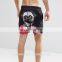 Personalized gays large back dog print black swim trunks