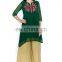 Woman ethnic 100% polyester georgette tunic with lining round neck