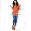 Custom t-shirt printing wholesale short sleeve Step hem casual chothes women t-shirt