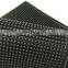 PVC rectangular black water coaster with anti-slip function for bar counter