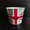 Red Tin Pails Thickness 0.35mm Rustic Tin Buckets