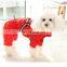Warm Pet dog Cat red four feet casual wear dust coat jacket apparel with towing ring