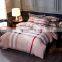 Bed Sheets 4Pcs Set Khaki Custom cross stripe Design Comforters Bedding Sets
