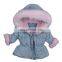 Winter Toddler Baby Girls Hooded Coat Jacket Kids Faux Fur Fleece Warm Thick Denim Warm Costume boys Outwear