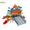 Civil work double slide Children Playground Equipment, kids islamic playground ,large park statues for sale