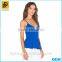 Summer hot sale Royal Blue ladies sequin inner tops