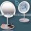 Best Lighted 5X Magnifying Makeup Mirror Desktop Electric Fan Makeup Mirror