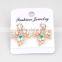 Fashional Hollow out Stud earrings Three parts Arete para dama Charmming Linda Bella plated gold well