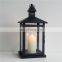 Decorative Wedding Metal Lantern Portable Candle Holder Crystal Glass  With High Quality
