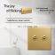 Type 86 concealed retro gold switch socket panel Nordic minimalist home improvement theme brass lever electrical wall switch