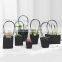 Wholesale Shopping Gift Packing Carry Carrier Flower Bouquet Kraft Paper Bag