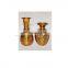 gold plated antique flower vases