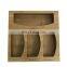 Bamboo ziplocked bag storage box Amazon bamboo plastic bag storage box pastoral bamboo garbage bag storage box