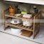 Cheap price smart design 2 tier  plastic cabinet storage multifunction adjustable kitchen expandable shelf under sink organizer