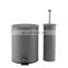 Fanny 2 pcs bathroom set steel dustbin toilet brush holder bathroom accessories sets