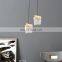 Crystal Hotel Lobby Living Room Nordic Modern Gold Hanging Lamp Pendant LED Light