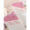 Cheap Muslim Elegant Laser Cut Floral Pocket Wedding Invitations in White