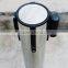 Silver Stainless Steels Double Belt Barriers- 2 Webbings Barriers- Metal Poles