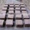 red granite cube for garden paving