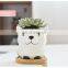 Home Decor Accessories Flower Pots Bulk Ceramic Plant Cute Elephant White Planters Pot Small Mini Plants Animal Dog Planter