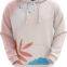 Customized Sublimation Light Pink Hoodie with Leaf Pattern