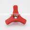 Red Black Furniture Star Triangle Round Plastic Handle Knob