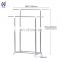 Youlite Cmetal Stand Double Pole Stainless Steel Clothes Drying Laundry Garment Hanger Clothesline Racks