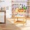 3 Tires Kitchen Furniture Bamboo Kitchen Food Cart Serving Cart