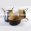 HBK Bicolor grey flower pot kid toys clothes woven foldable belly basket for seagrass