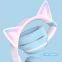Cute Cat Ear Headphone Foldable Wireless Game Headphone Colorful RGB Light Gaming Headset
