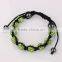 10mm shamballa disco ball bracelet with hematite beads