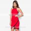 Solid color dress 2016 hot sale women sexy dress with high quality custom made dress D230