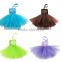 tutu girls' dress Solid Color Baby infant with a peony flower in front toddler's summer dress for 0-2years
