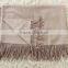 light camel color woven cashmere blanket
