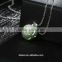 Green ball beaded necklace wholesale with glow crystal stone pendants                        
                                                Quality Choice