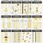 Body art painting metallic temporary gold silver tattoo stickers