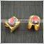 LFD-004R ~ Newest Gold Plated Coral Pave Rhinestone Crystal Rings Jewelry Finding